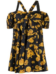 Versace Jeans Couture платье с вырезом халтер и цветочным принтом