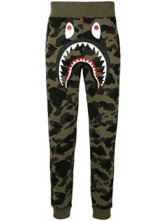 BAPE спортивные брюки с камуфляжным принтом