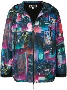 BAPE куртка с капюшоном и принтом