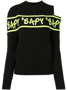 BAPY джемпер с вырезом и логотипом