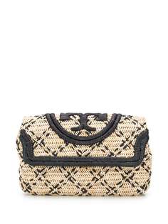 Tory Burch плетеный клатч с логотипом