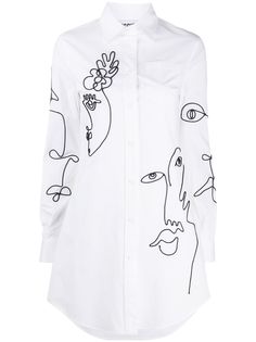 Moschino рубашка Cornely с вышивкой