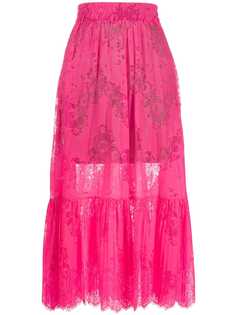 SO ALLURE кружевная юбка миди с цветочным узором
