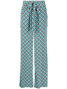DVF Diane von Furstenberg брюки Denise Diamond Squares широкого кроя