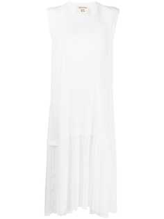 Semicouture платье-футболка с плиссировкой