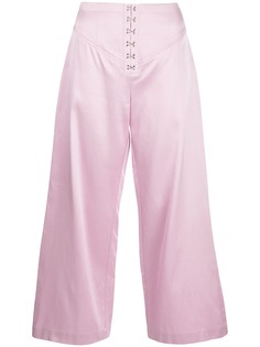 Fleur Du Mal брюки широкого кроя с корсетом