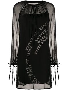 McQ Alexander McQueen платье-трапеция с завязками на шее