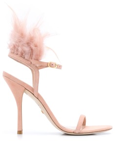 Stuart Weitzman босоножки с перьями
