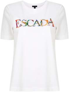 Escada футболка с вышитым логотипом