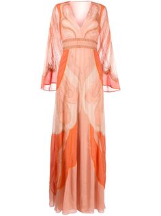 Alberta Ferretti embroidered design dress