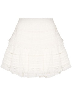 LoveShackFancy юбка мини с оборками