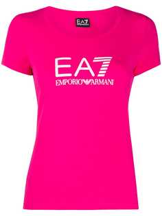 Ea7 Emporio Armani футболка с U-образным вырезом и логотипом
