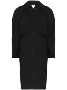 Bottega Veneta платье-тренч с отлетной кокеткой