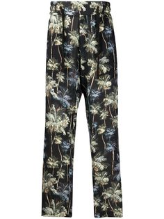 Christian Pellizzari жаккардовые брюки с цветочным узором