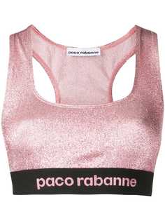 Paco Rabanne спортивный бюстгальтер с логотипом