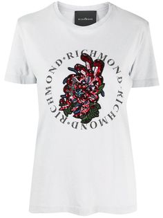 John Richmond футболка с вышивкой пайетками
