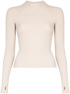 AMBUSH топ на молнии с логотипом