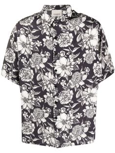 Laneus рубашка с короткими рукавами и цветочным принтом
