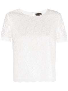 Ermanno Ermanno кружевная футболка с короткими рукавами