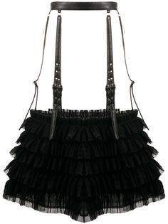 Comme Des Garçons Noir Kei Ninomiya юбка с оборками и пряжками