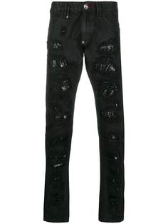 Philipp Plein джинсы Milano-Cut с эффектом потертости