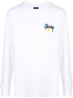 Stussy футболка Dot Collage с длинными рукавами