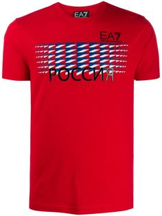 Ea7 Emporio Armani футболка с принтом Russia