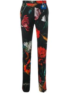 Paul Smith брюки строгого кроя с цветочным принтом