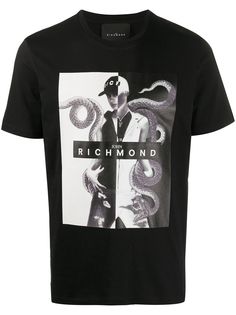 John Richmond футболка с короткими рукавами и фотопринтом