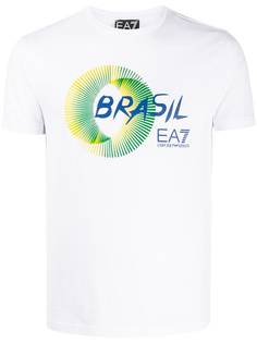 Ea7 Emporio Armani футболка с принтом Brasil