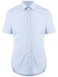 Kent & Curwen рубашка в клетку с короткими рукавами