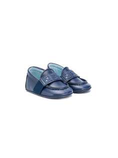 Fendi Kids пинетки на липучках с логотипом