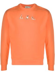 Maison Kitsuné толстовка с нашивкой Yoga Fox