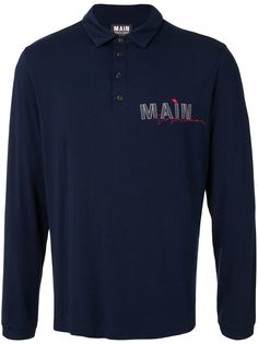 Giorgio Armani рубашка поло с длинными рукавами и логотипом