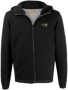 Ea7 Emporio Armani худи на молнии с логотипом