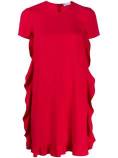RedValentino платье-трапеция с оборками