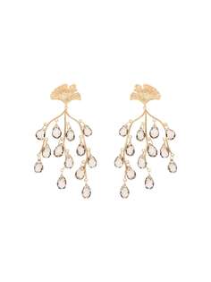 Apples & Figs позолоченные серьги-подвески Sea с кварцем