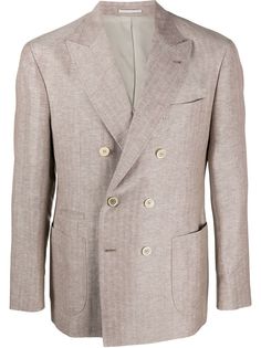 Brunello Cucinelli двубортный пиджак стандартного кроя