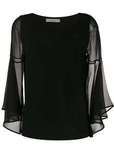 D.Exterior блузка с прозрачными рукавами