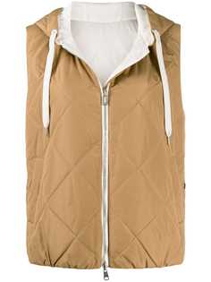 Brunello Cucinelli двусторонний жилет с капюшоном
