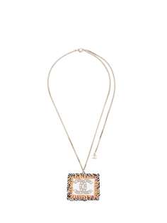 Chanel Pre-Owned колье с плетеной подвеской 2014-го года с логотипом CC