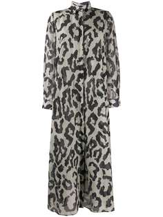 Christian Pellizzari платье-рубашка с леопардовым принтом