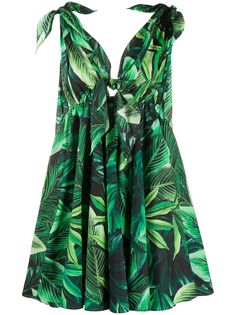 Dolce & Gabbana платье с принтом и плиссировкой