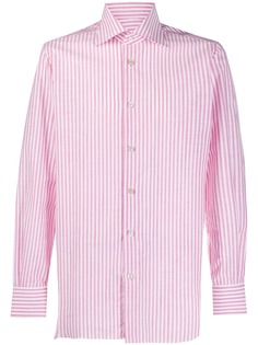 Kiton полосатая рубашка с длинными рукавами
