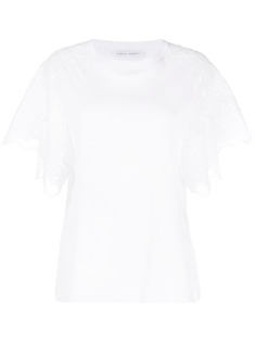 Alberta Ferretti футболка с кружевными рукавами