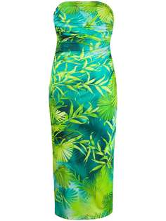Versace платье миди с принтом Jungle