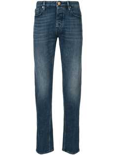 Emporio Armani узкие джинсы с завышенной талией и эффектом потертости
