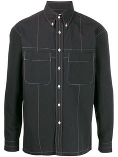 Lemaire джинсовая рубашка с нагрудными карманами