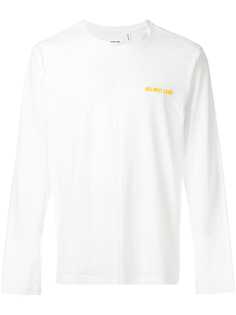 Helmut Lang distressed logo