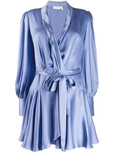 Zimmermann атласное платье с запахом